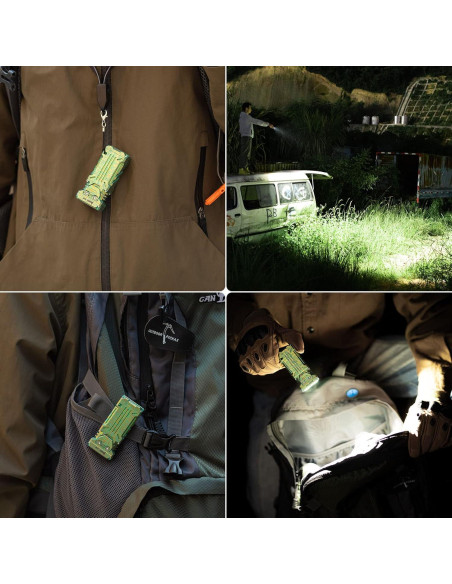 Linterna de Bolsillo WUBEN X2 1800 Lúmenes Recargable Verde