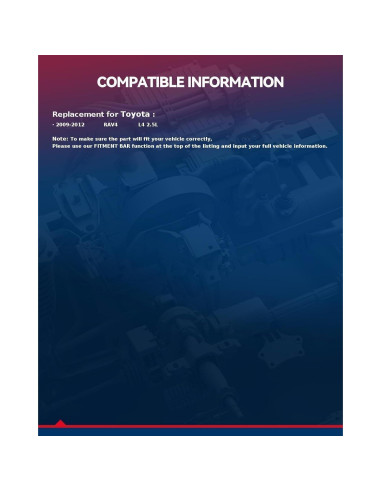 Ventilador de Enfriamiento KAX para RAV4 2.5L 2009-2012