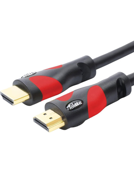 Cable HDMI Postta 15.24m Rojo 2.0 4K 18Gbps Audio y Ethernet