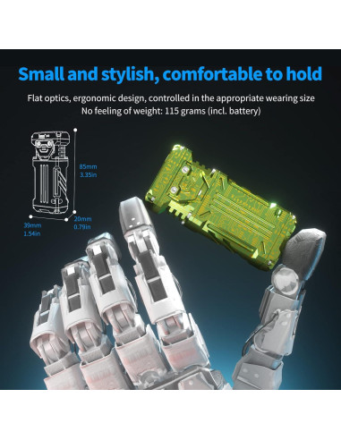 Linterna de Bolsillo WUBEN X2 1800 Lúmenes Recargable Verde