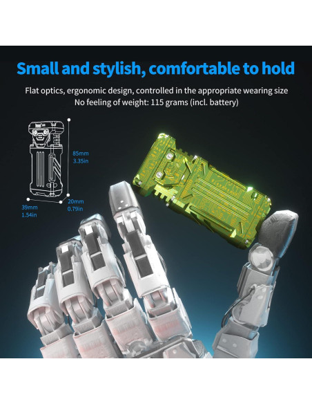 Linterna de Bolsillo WUBEN X2 1800 Lúmenes Recargable Verde