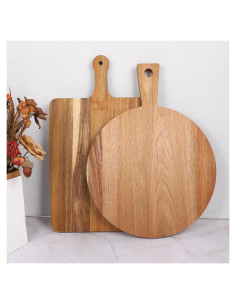 Juego de 2 Tablas de Cortar de Madera Acacia SynHHergyx 40x30cm