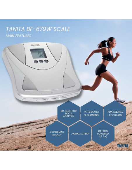 Balanza Digital de Grasa Corporal Tanita BF-679W - 136 kg