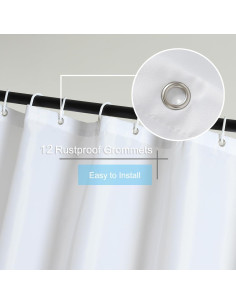 Forro de Ducha de Tela WellColor 48x72cm Blanco Lavable 2