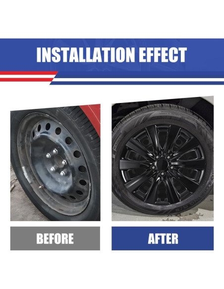 Tapacubos WOLFSTORM 16" Laca Negra para Toyota Corolla 2009-2025