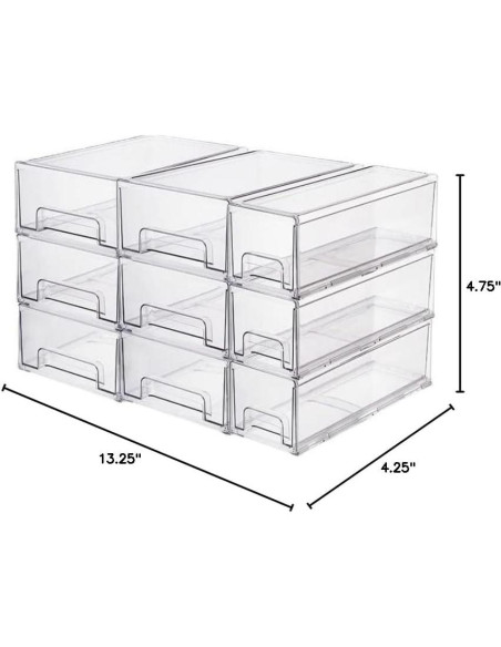 Cajones Organizadores de Refrigerador Genérico 2 Piezas 34x20x14cm Cajones Organizadores de Refrigerador Genérico 2 Piezas 34x20x14cm