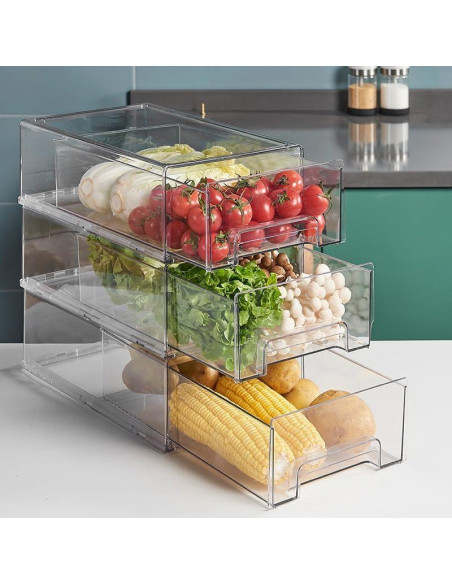 Cajones Organizadores de Refrigerador Genérico 2 Piezas 34x20x14cm Cajones Organizadores de Refrigerador Genérico 2 Piezas 34x20x14cm