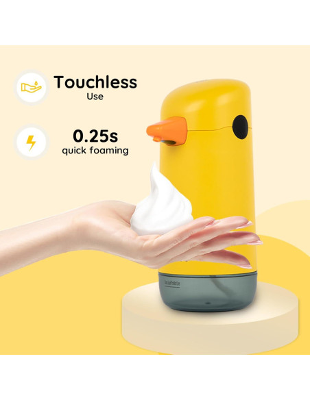 Dispensador Automático de Jabón Espumoso Besdor Patito Amarillo