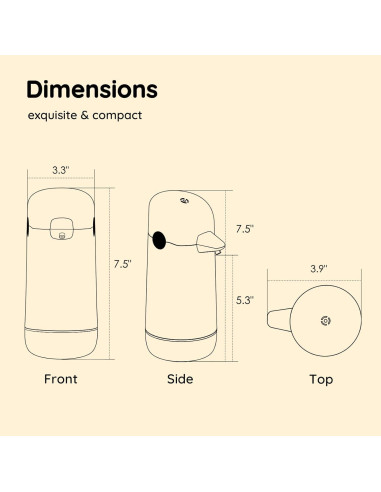 Dispensador Automático de Jabón Espumoso Besdor Patito Amarillo