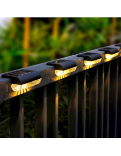 Luces de Escalera Solares Mancra 16 Piezas IP44 Blanco Cálido 2