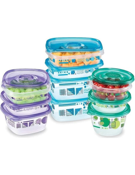 Contenedores de Almacenamiento de Alimentos GladWare 20 Pzas Contenedores de Almacenamiento de Alimentos GladWare 20 Pzas
