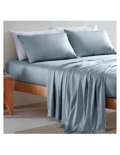 Juego de Sábanas Rey SLEEP ZONE 100% Viscosa Bambú Gris