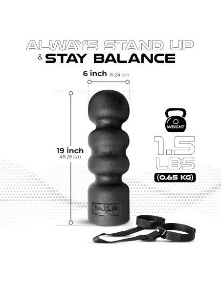 Rodillo de Espuma Yes4All EPP Wave 46 cm Negro - Alta Densidad