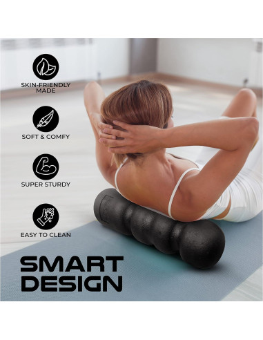 Rodillo de Espuma Yes4All EPP Wave 46 cm Negro - Alta Densidad