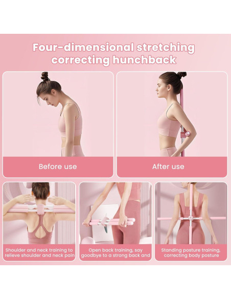 Bastón Corrector de Postura Roenae 80.8cm Ajustable Rosa