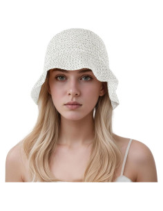 Sombrero de paja floppy KDWAVE UPF 50% para verano