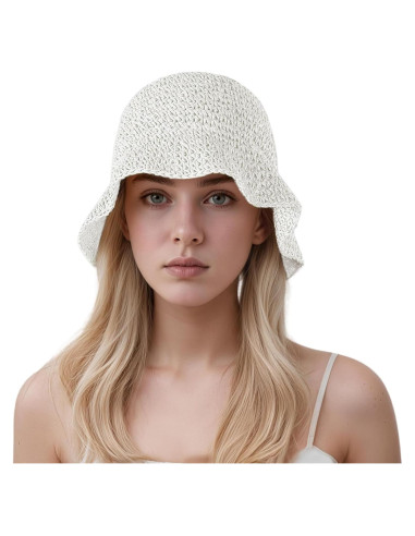 Sombrero de paja floppy KDWAVE UPF 50% para verano