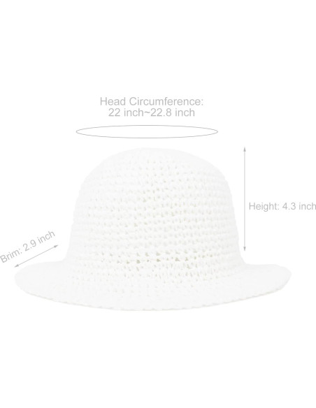 Sombrero de paja floppy KDWAVE UPF 50% para verano