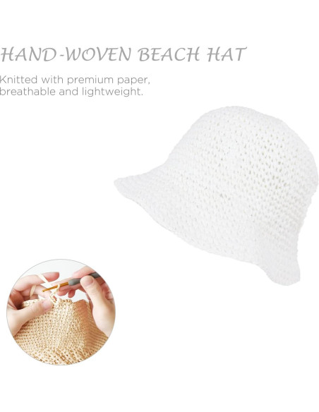 Sombrero de paja floppy KDWAVE UPF 50% para verano