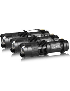 Linterna LED Táctica UltraFire SK68 - Paquete de 3, 300 Lúmenes 2