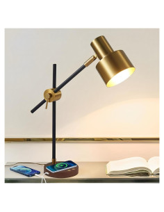 Lámpara de Escritorio TITOSICHY con Cargador Inalámbrico USB