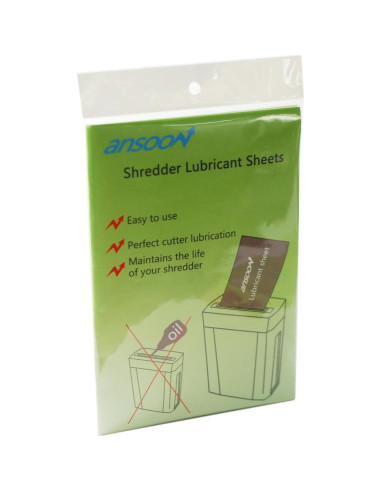 Hojas Lubricantes para Trituradoras de Papel Ansoon 18-Pack