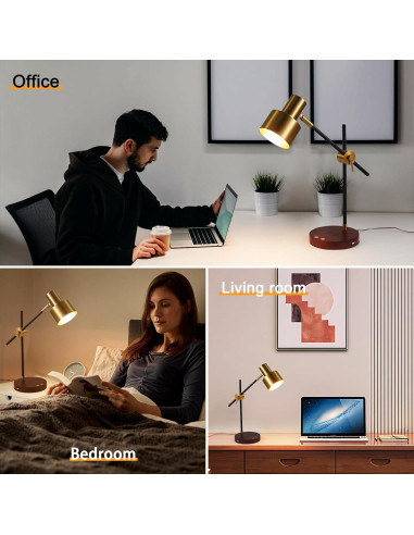 Lámpara de Escritorio TITOSICHY con Cargador Inalámbrico USB