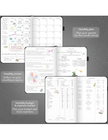 Planificador Semanal Legend Premium A5 Negro Sin Fecha