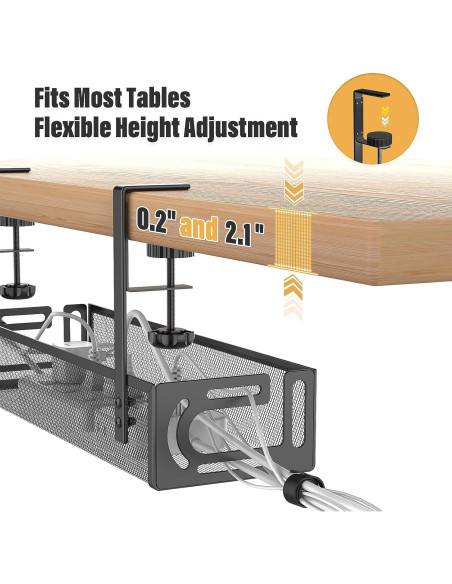 Bandeja de Gestión de Cables WUHUIXOZ 39x12x7cm Negra Bandeja de Gestión de Cables WUHUIXOZ 39x12x7cm Negra