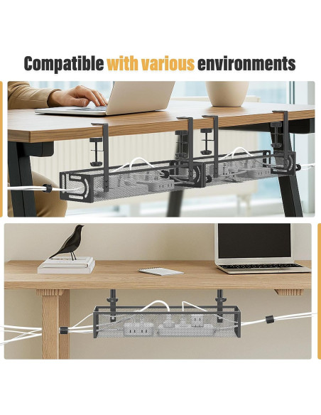 Bandeja de Gestión de Cables WUHUIXOZ 39x12x7cm Negra Bandeja de Gestión de Cables WUHUIXOZ 39x12x7cm Negra