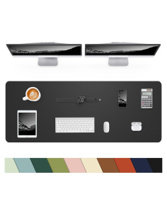 Alfombrilla de Escritorio Cebowa 101.6x43.2cm Cuero PU Antideslizante