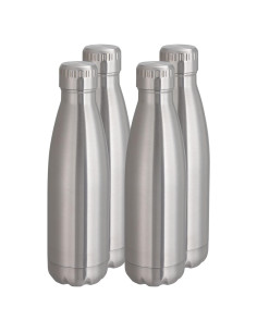 Botellas de Agua VEGOND 500ml Acero Inoxidable Aisladas - 4 Pzas