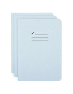 Cuadernos A5 Rayados Northbooks Azules (Paquete de 3)