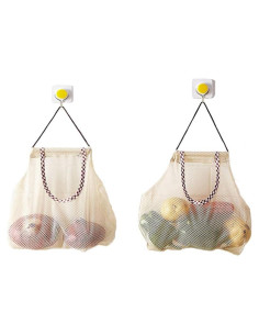 Bolsas de Malla Reutilizables Hatisan 2 Pcs para Frutas y Verduras