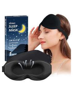 Máscara de Sueño Zizwe 3D Ajustable Lavable 100% Oscuridad