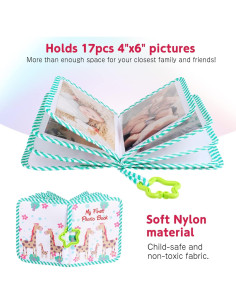 Álbum de Fotos de Bebé Toyvian Personalizable Verde 0.17 kg 2