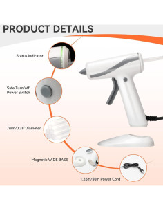 Pistola de Pegamento Caliente Krightlink 20W con 30 Barras 2