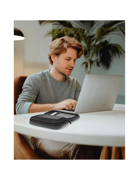 BAGSMART Organizador Electrónico de Viaje 21x13cm Negro