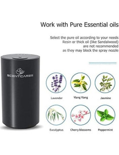 Difusor de Aromas Scentcares Portátil Negro 100ml 5W 2