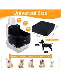 Asiento Elevador para Perros FurFrolic Negro 50.8x50.8cm 2