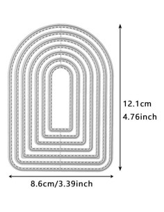 Troqueles de Corte de Metal Myuiao Borde Arqueado 2.54cm 2