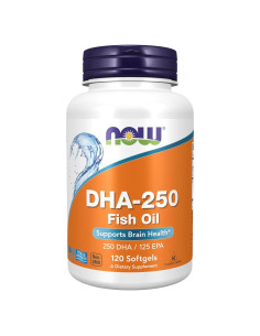 Suplemento Omega-3 NOW Foods DHA 250 EPA 125 120 Gelatinas