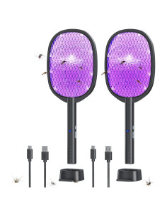Paquete de 2 Raquetas Eléctricas DEEZEE para Mosquitos 4000V
