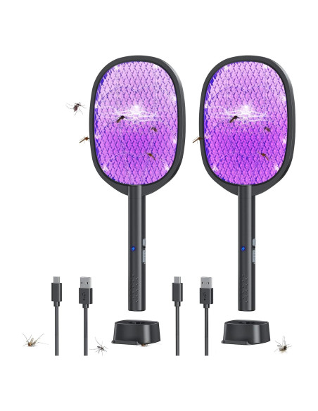 Paquete de 2 Raquetas Eléctricas DEEZEE para Mosquitos 4000V
