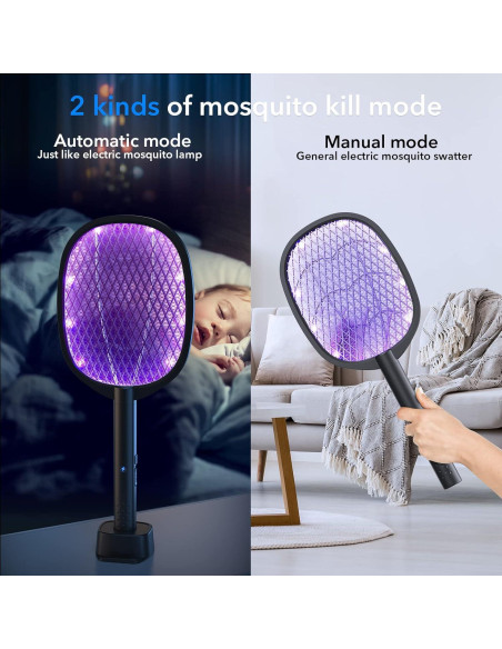Paquete de 2 Raquetas Eléctricas DEEZEE para Mosquitos 4000V