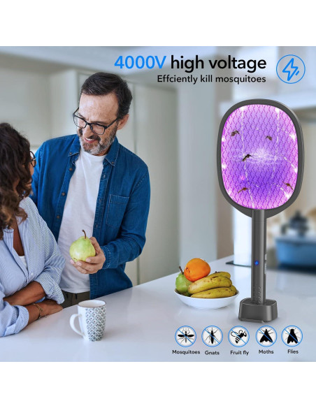 Paquete de 2 Raquetas Eléctricas DEEZEE para Mosquitos 4000V