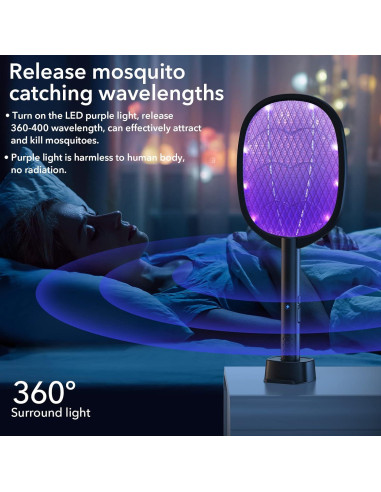 Paquete de 2 Raquetas Eléctricas DEEZEE para Mosquitos 4000V