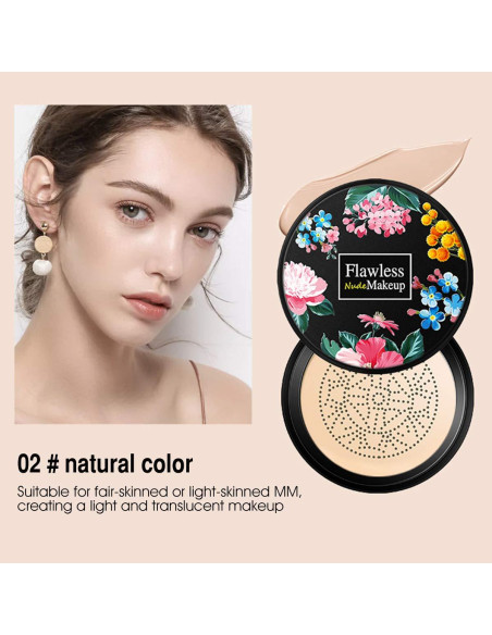 Crema CC Air Cushion Aooba Hidratante SPF50+ 132g con Esponja