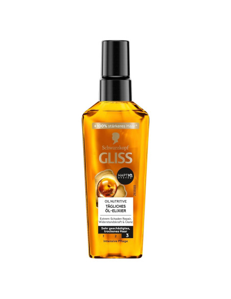 Gliss Kur Aceite para Cabello Seco 75 ml - Nutre y Brilla