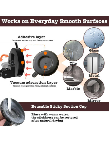 Soporte para Teléfono de Ducha VasSmtCPH 3.2" Ajustable